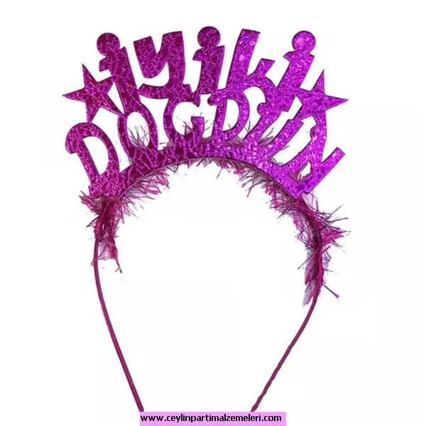 İyi Ki Doğdun Fuşya Taç